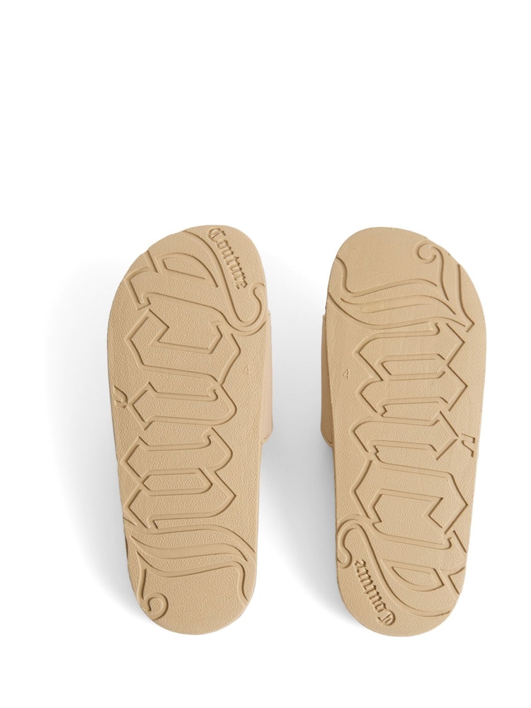 Juicy Couture Natural Embossed Sliders - Image 3 of 3