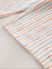 بيج فاتح، مع أحمر وأزرق - مخطط - بنطلون بقصة رجلين واسعتين (3 شهور-7 سنوات) - صورة 8 من 8