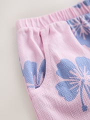 Lilac Purple Flower Barrel Leg Trousers (3mths-7yrs) - Image 3 of 4