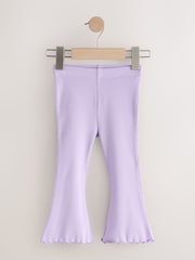 Morado lila - Leggings acampanados de canalé (3 meses-7 años) - Imagen 1 de 4