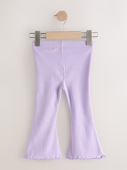 Morado lila - Leggings acampanados de canalé (3 meses-7 años) - Imagen 2 de 4