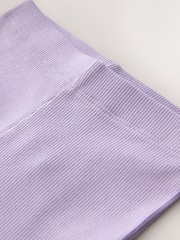 Morado lila - Leggings acampanados de canalé (3 meses-7 años) - Imagen 3 de 4