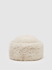 Reiss Off White Serena Faux Fur Hat - Image 1 of 5