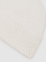 Cream - Reiss Alba 100% Cashmere Beanie - Slika 5 iz 5