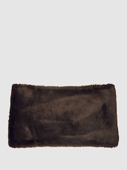 Reiss Chocolate Fran Faux Fur Snood - Image 2 of 3