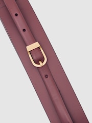 Reiss Burgundy Odell Leather Double-Strap Waist Belt - Image 3 of 4