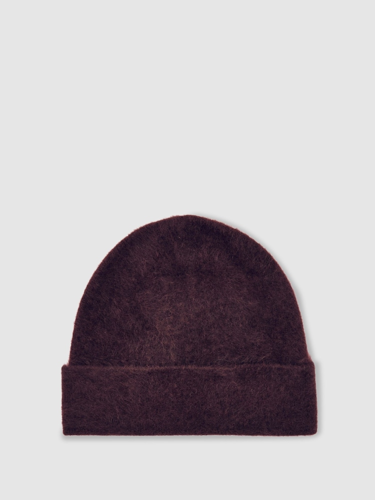 Temno rdeča - Reiss Alba 100% Cashmere Beanie - Slika 1 iz 4
