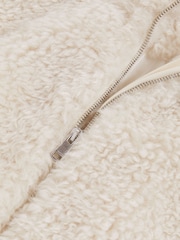 Reiss Ivory Remy Faux-Shearling Funnel-Neck Coat - Image 4 of 4