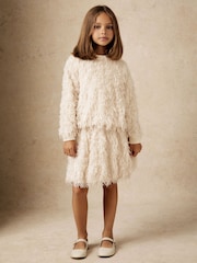 Reiss Ivory Roxy Fluffy Sequin-Embellished Top - Image 2 of 5