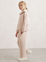 Reiss Neutral Laney Wide-Leg Interlock Drawstring Joggers - Image 3 of 4