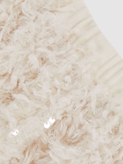 Reiss Ivory Roxy Fluffy Sequin-Embellished Skirt - Image 5 of 5