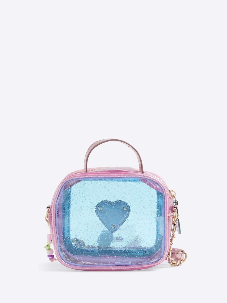 River Island Pink Girls Glitter Vinyl Bag - Image 2 of 5