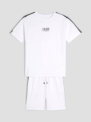 River Island White Boys Taped T-Shirt Set - Image 3 of 5