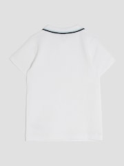 River Island White OB Zip Textured Polo Shirt - Image 2 of 4