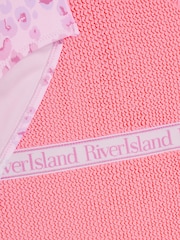 River Island Pink Girls Print Swimsuits 2 Pack - Image 4 of 4