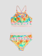 River Island Girls Tropical Stripe Bikini - Imagen 1 de 4