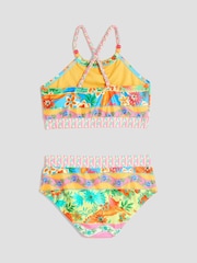 River Island Girls Tropical Stripe Bikini - Imagen 2 de 4