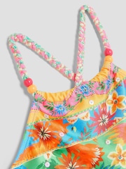 River Island Girls Tropical Stripe Bikini - Imagen 3 de 4