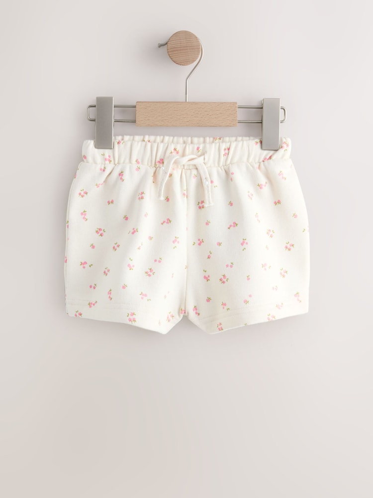 Cream Ditsy Floral Sweat Shorts (3mths-7yrs) - Image 1 of 4
