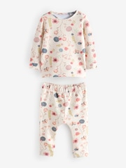 Multi Floral Printed Leggings and T-Shirt Set - Image 1 of 1