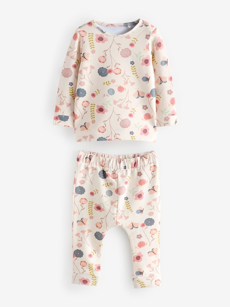 Multi Floral Printed Leggings and T-Shirt Set - Image 1 of 1