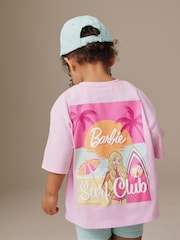 Pink Barbie Short Sleeve T-Shirt and Cycle Shorts Set (3mths-7yrs) - Image 1 of 8