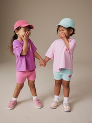Pink Barbie Short Sleeve T-Shirt and Cycle Shorts Set (3mths-7yrs) - Image 3 of 8