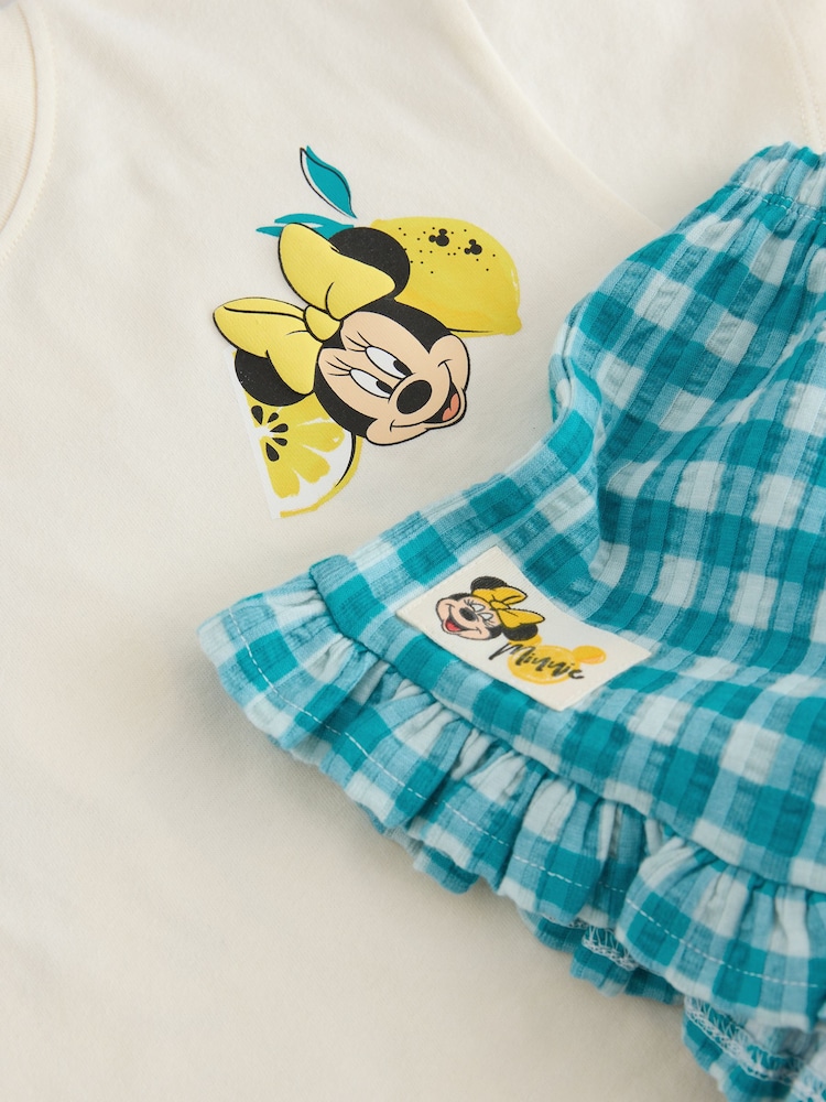 Biały ecru - Disney Minnie and Mickey Short Sleeve Top and Shorts Set (3mths-7yrs) - Obraz 10 z 10 Biały ecru - Disney Minnie and Mickey Short Sleeve Top and Shorts Set (3mths-7yrs) - Obraz 10 z 10