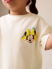 Ecru White Disney Minnie and Mickey Short Sleeve Top and Shorts Set (3mths-7yrs) - Image 3 of 7