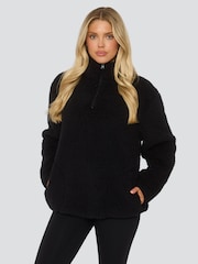 Loungeable Black Borg Quarter  Zip Jumper - Image 3 of 5