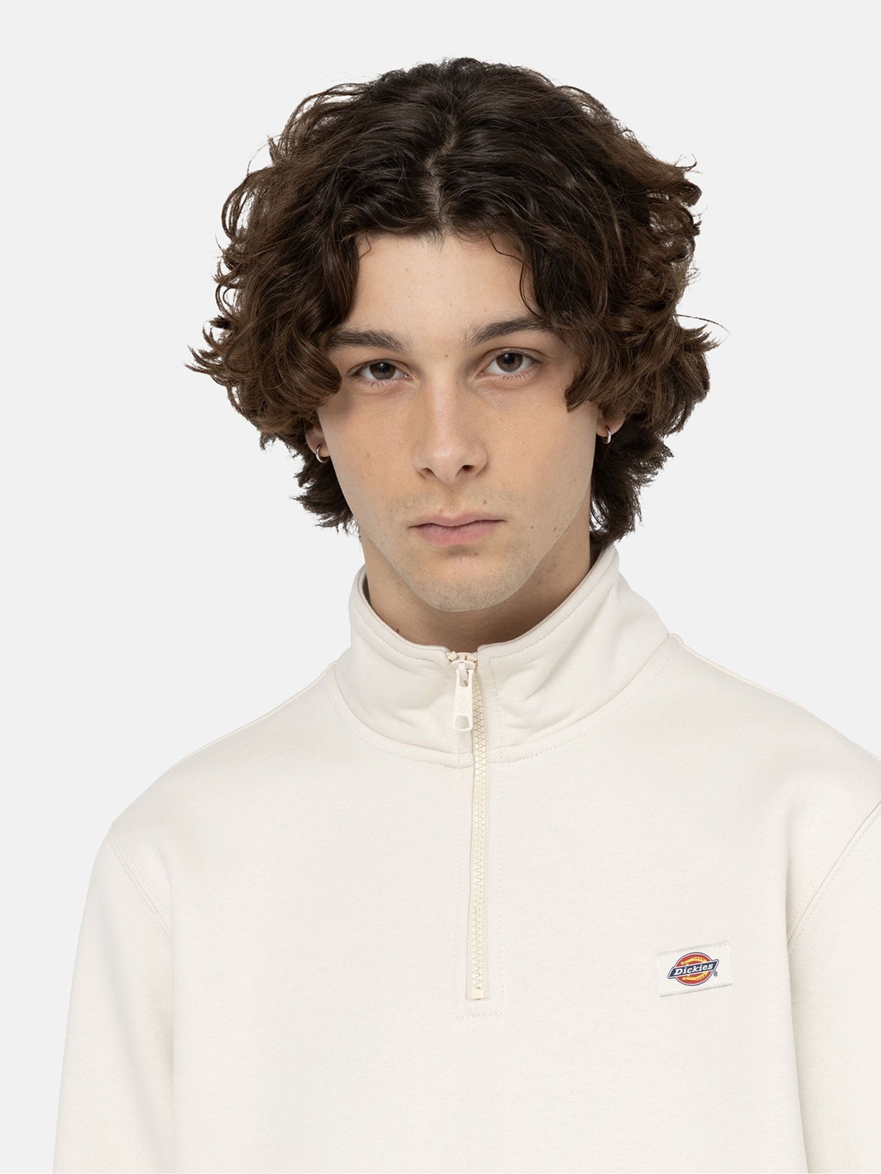 Buy Dickies Cream Oakport Zip Sweatshirt from Next USA