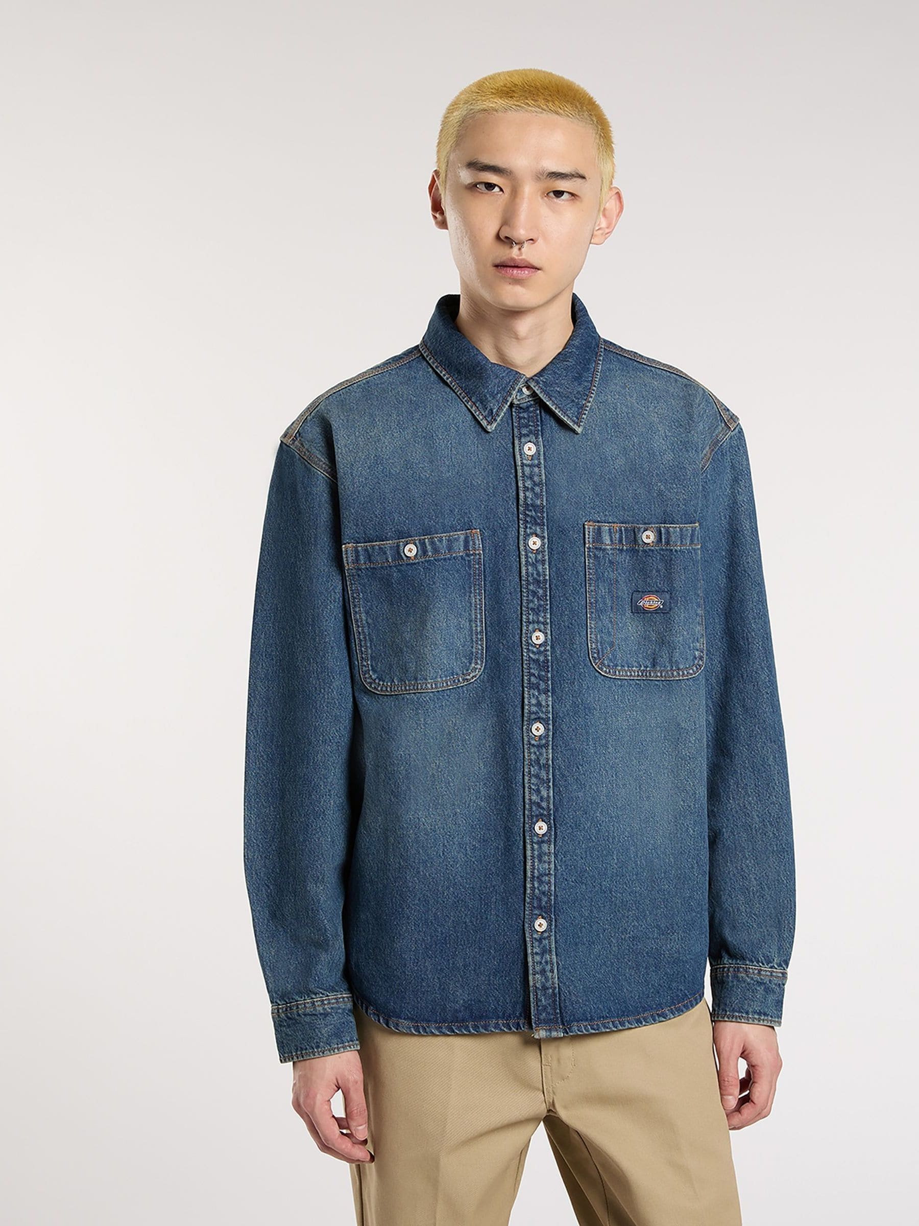 デニムシャツ Next：日本 ブルー - Dickies メカニック デニムシャツ from Next Japan