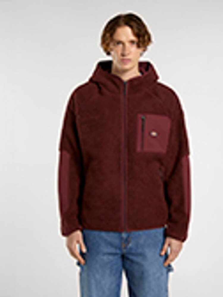 Dickies Red Central High Pile Hoodie - Image 1 of 1