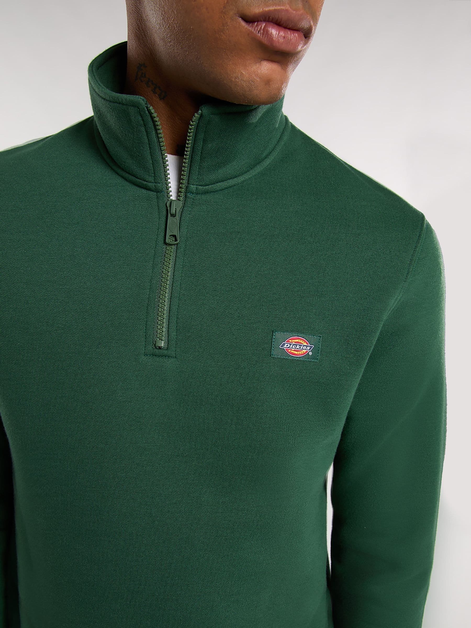Buy Dickies Green Oakport Zip Sweatshirt from Next USA