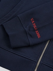 U.S. Polo Assn. Blue Mens Chuck Loopback Zip Hoodie - Image 4 of 4