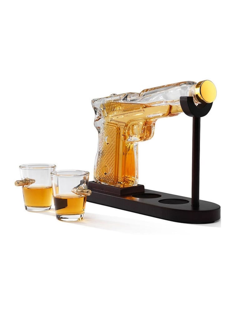MenKind Clear Gun Decanter And Glass Gift Set - Image 2 of 4