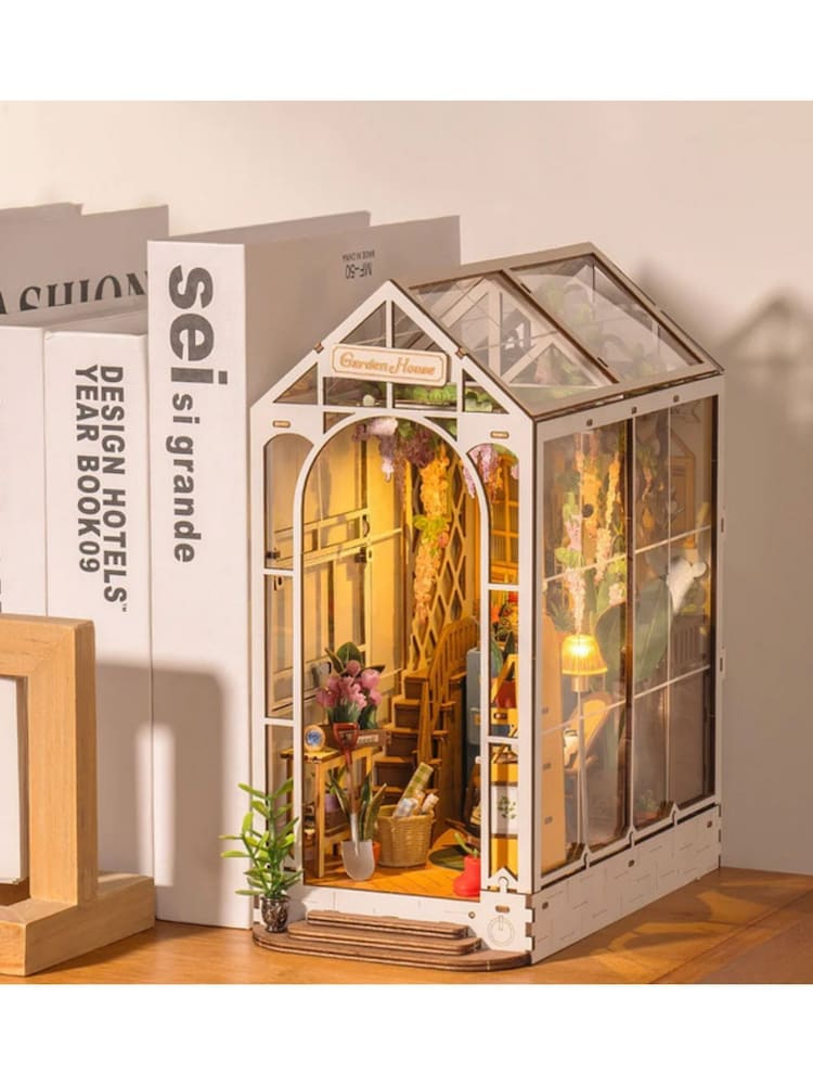 MenKind Multi Greenhouse Book Nook Wooden Construction Kit - Image 2 of 5