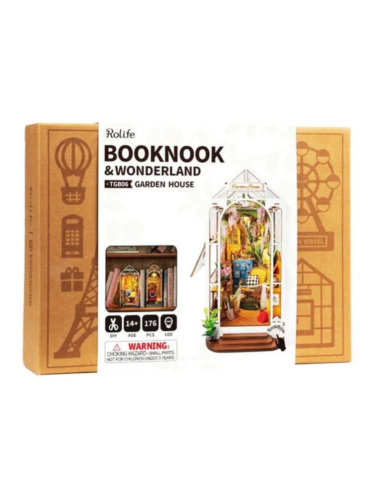 MenKind Multi Greenhouse Book Nook Wooden Construction Kit - Image 5 of 5