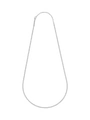 Bartlett Mens Silver Tone Fine Curb Chain Necklace - Image 1 of 4