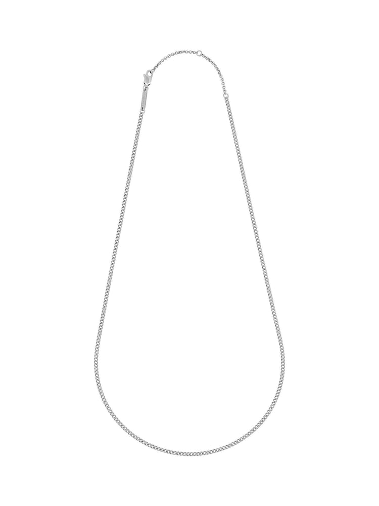 Bartlett Mens Silver Tone Fine Curb Chain Necklace - Image 1 of 4