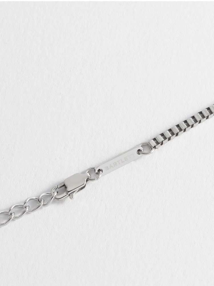 Bartlett Mens Silver Tone Box Chain Bracelet - Image 2 of 3 Bartlett Mens Silver Tone Box Chain Bracelet - Image 2 of 3