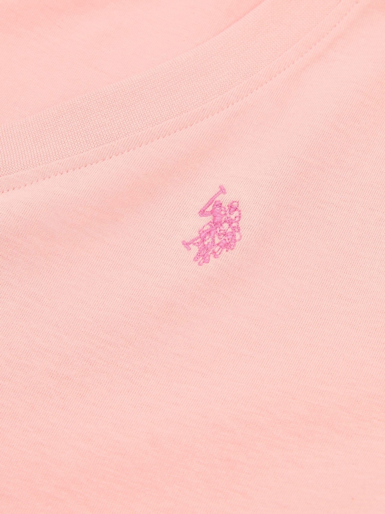 U.S. Polo Assn. Pink Womens Regular Fit V-Neck T-Shirt - Image 7 of 7