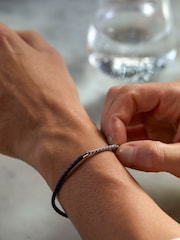 Bartlett Silver Leather And Chain Hook Bracelet - Image 2 of 4