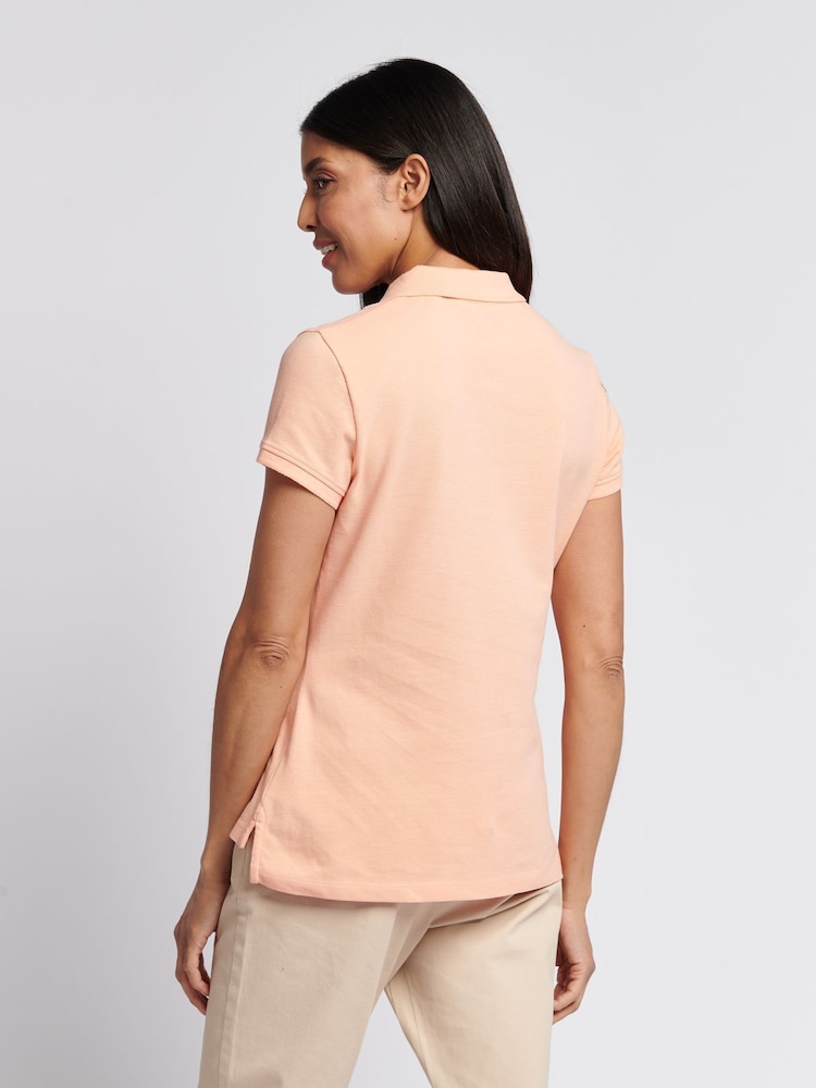 U.S. Polo Assn. Orange Womens Player 3 Polo Shirt - Image 2 of 9
