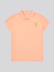 U.S. Polo Assn. Orange Womens Player 3 Polo Shirt - Image 6 of 9
