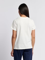 U.S. Polo Assn. Cream Womens Crew Neck Double Horsemen T-Shirt - Image 2 of 7