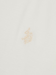 U.S. Polo Assn. Cream Womens Crew Neck Double Horsemen T-Shirt - Image 7 of 7
