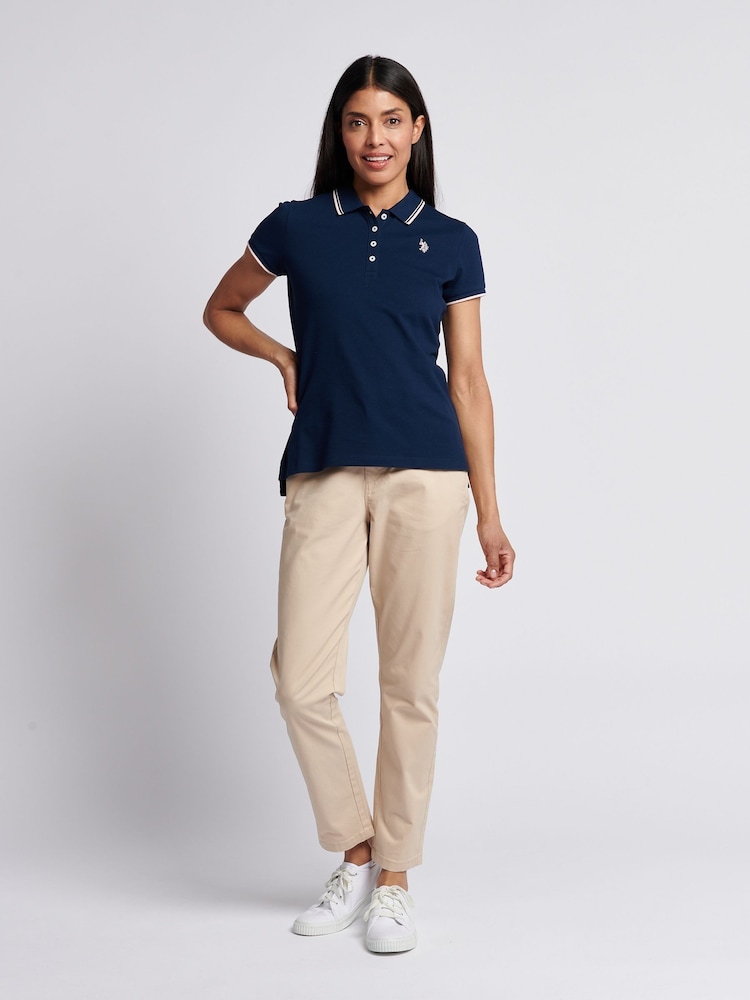 U.S. Polo Assn. Blue Dark Womens Polo Shirt - Image 3 of 7