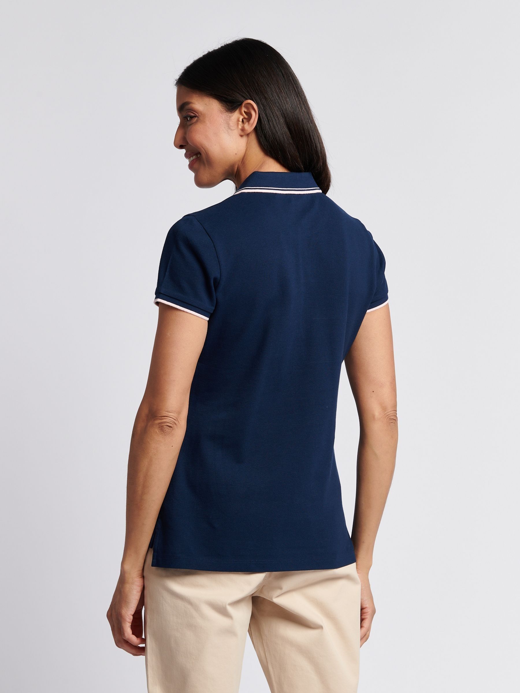 ドクロ刺繍 Hys girl back print s/s polo shirt ドクロ刺繍 Hys girl back print s/s polo shirt 【公式通販】