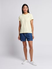 U.S. Polo Assn. Yellow Womens Crew Neck Double Horsemen T-Shirt - Image 3 of 7